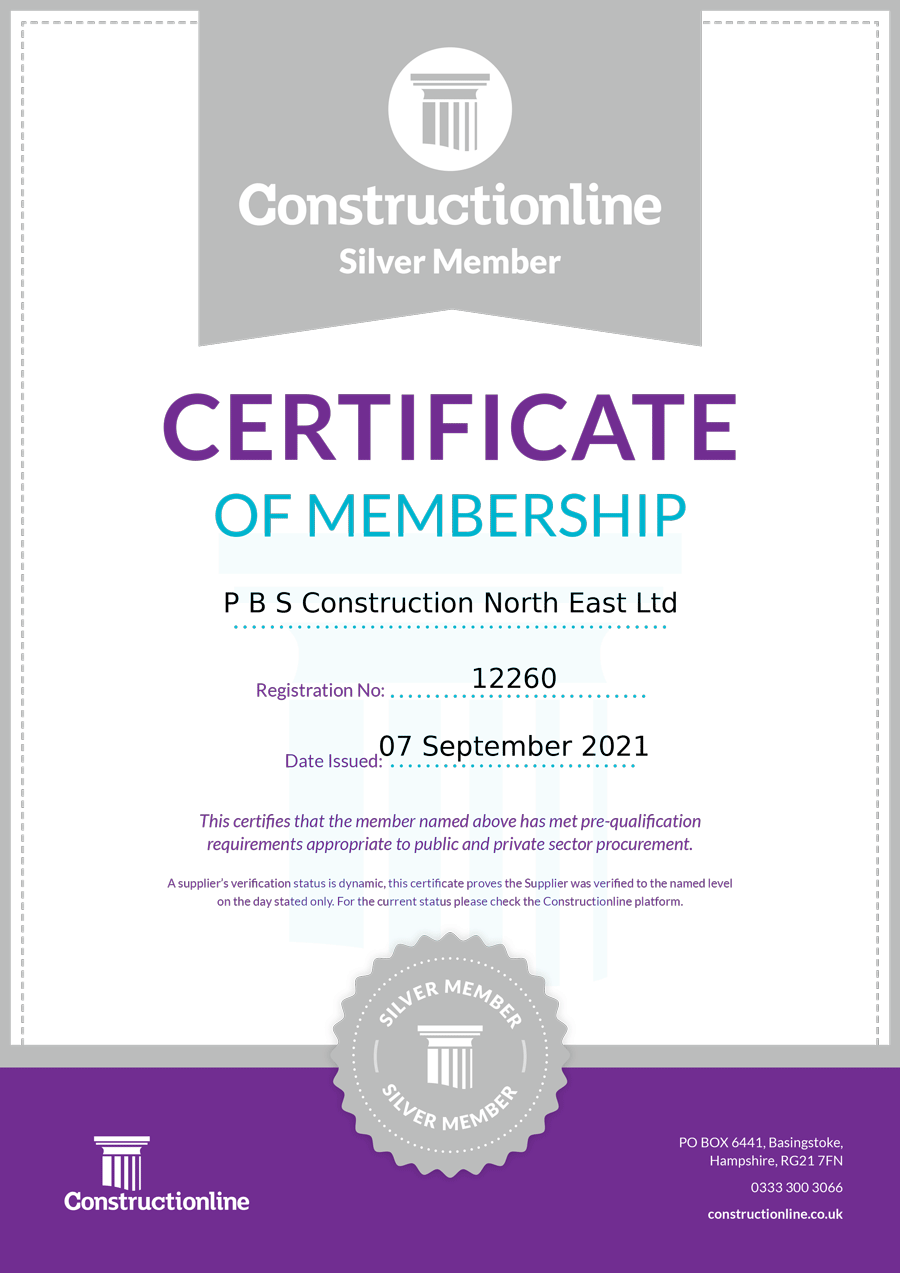 Construction Online Siver Certificate 2021 - 2022